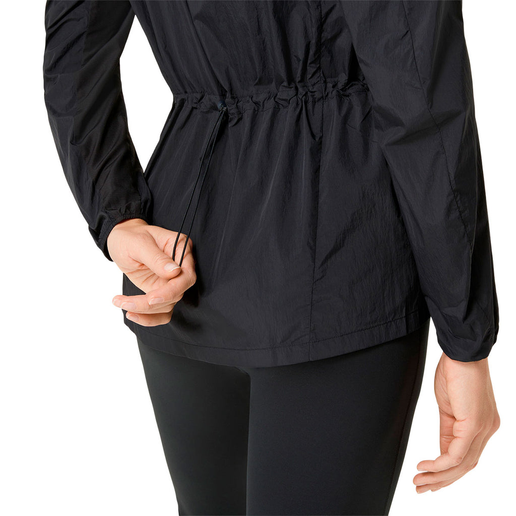 ASICS Road packable jakke til dame med lynlås og elastikmanchetter