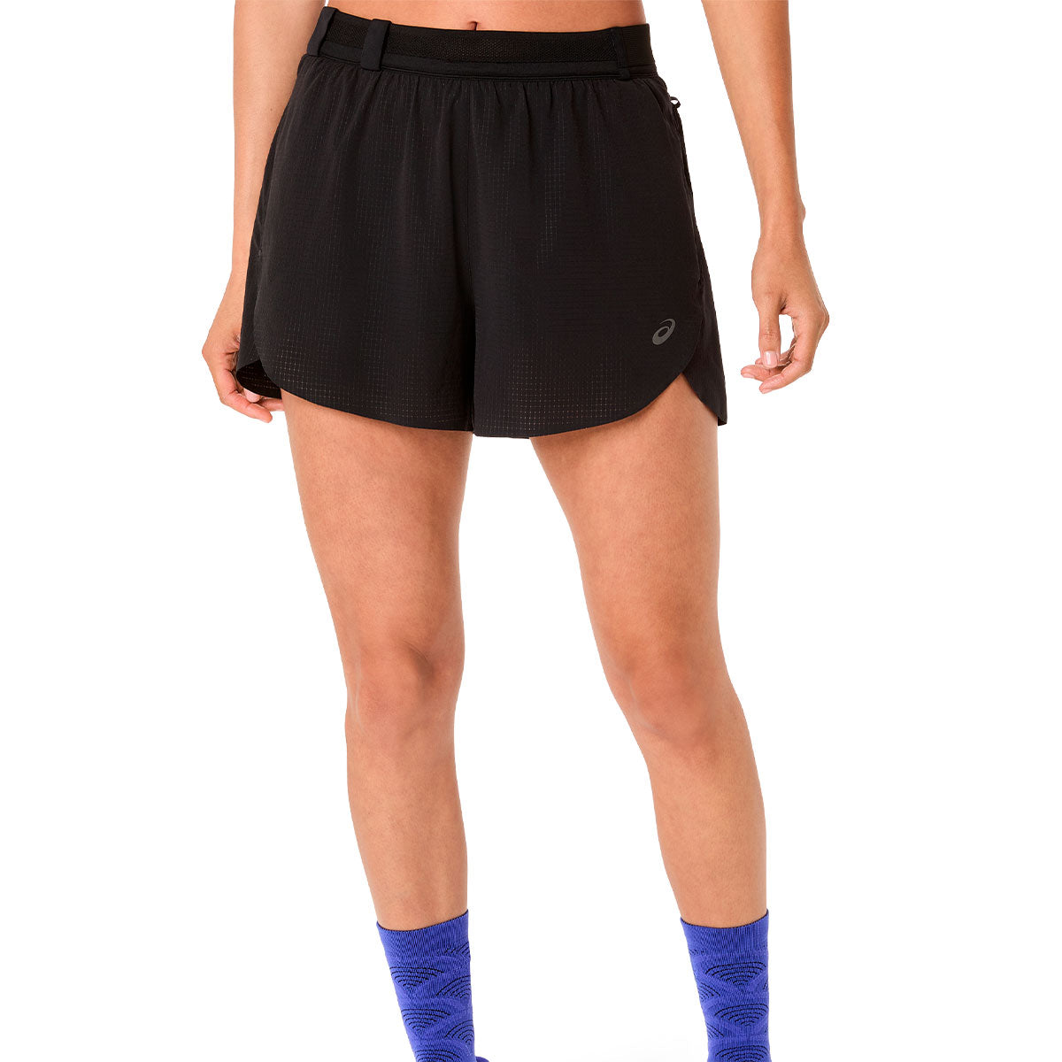 ASICS Metarun split shorts til damer i sort med logo