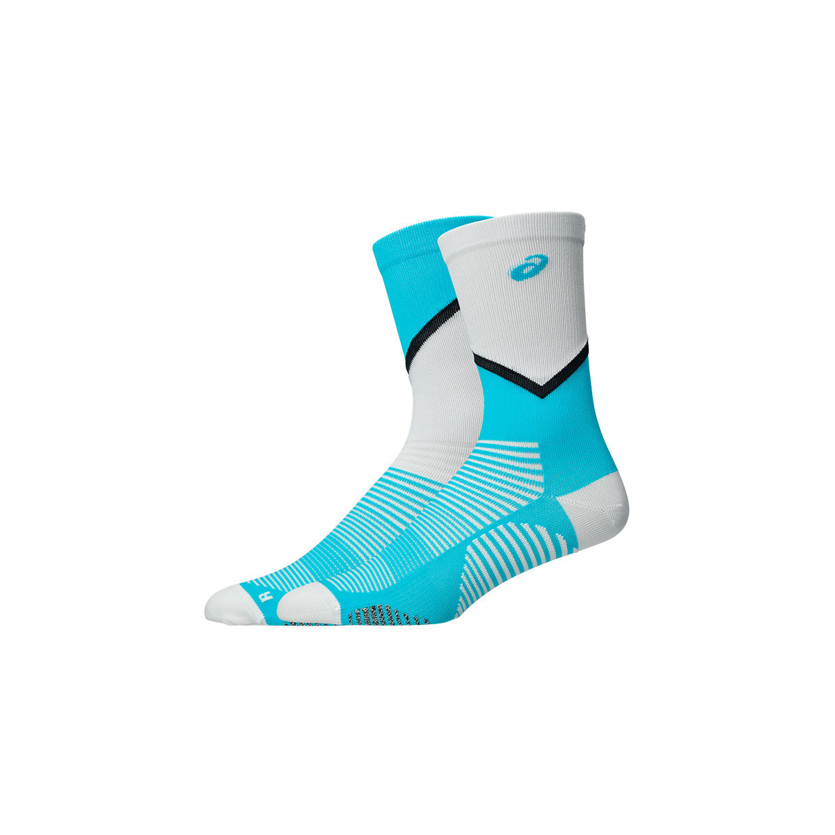 ASICS Metaspeed Crew sock 2.0 med hvid og blå striber