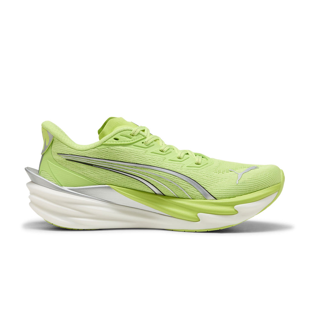Puma Deviate NITRO 4 Dame løbesko i grøn med hvid sål