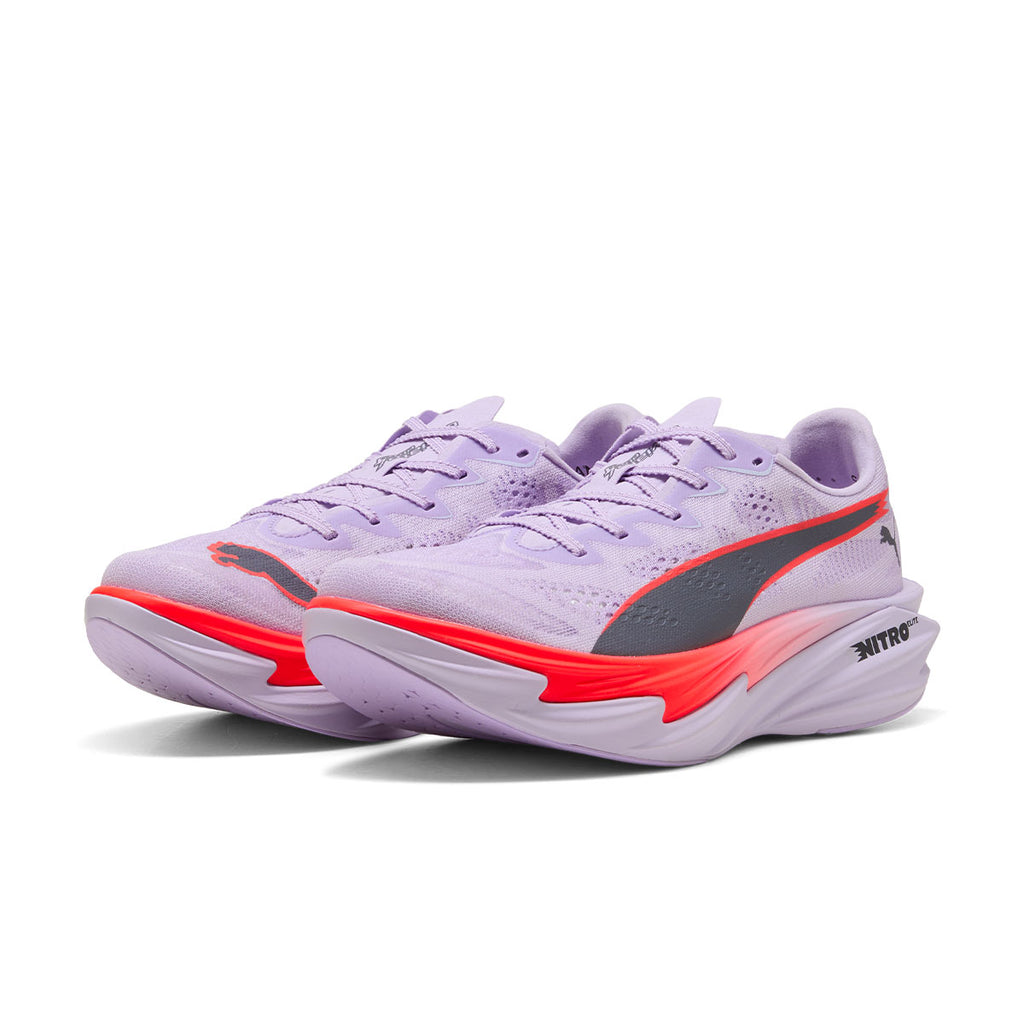 Puma Deviate NITRO Elite 4 løbesko i lilla og rød