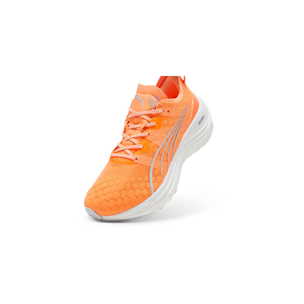 Puma ForeverRun NITRO running shoes in vibrant orange color.