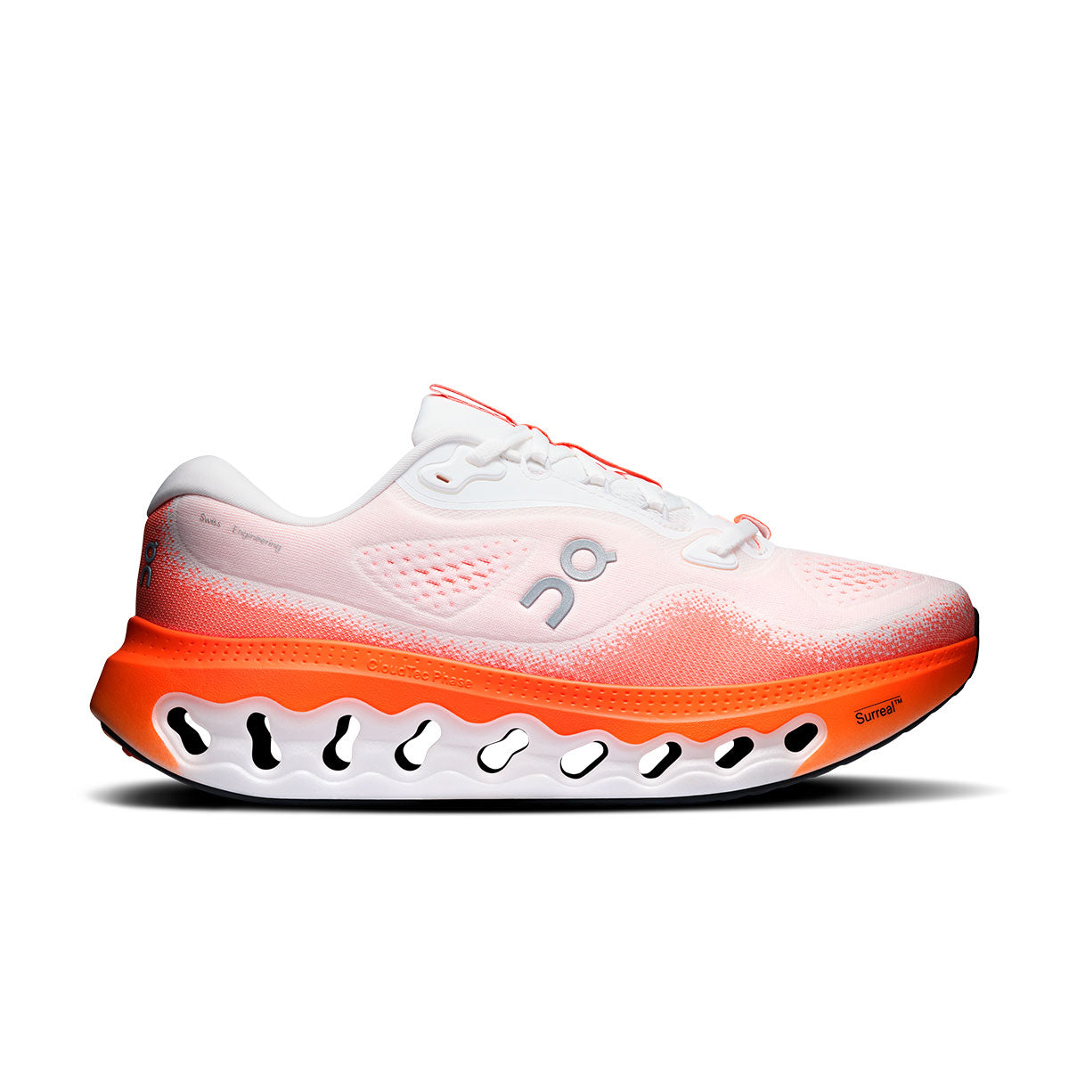 On Cloudsurfer 3 herreløbesko med hvidt og orange design