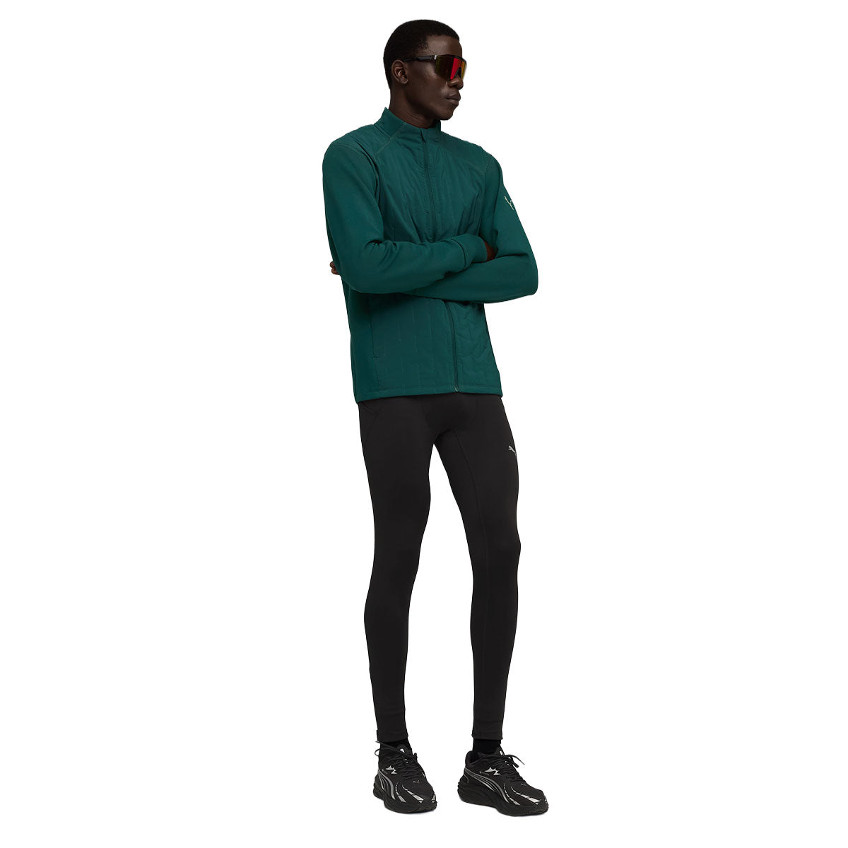 Puma Run Microfleece Tight til mænd i sort farve