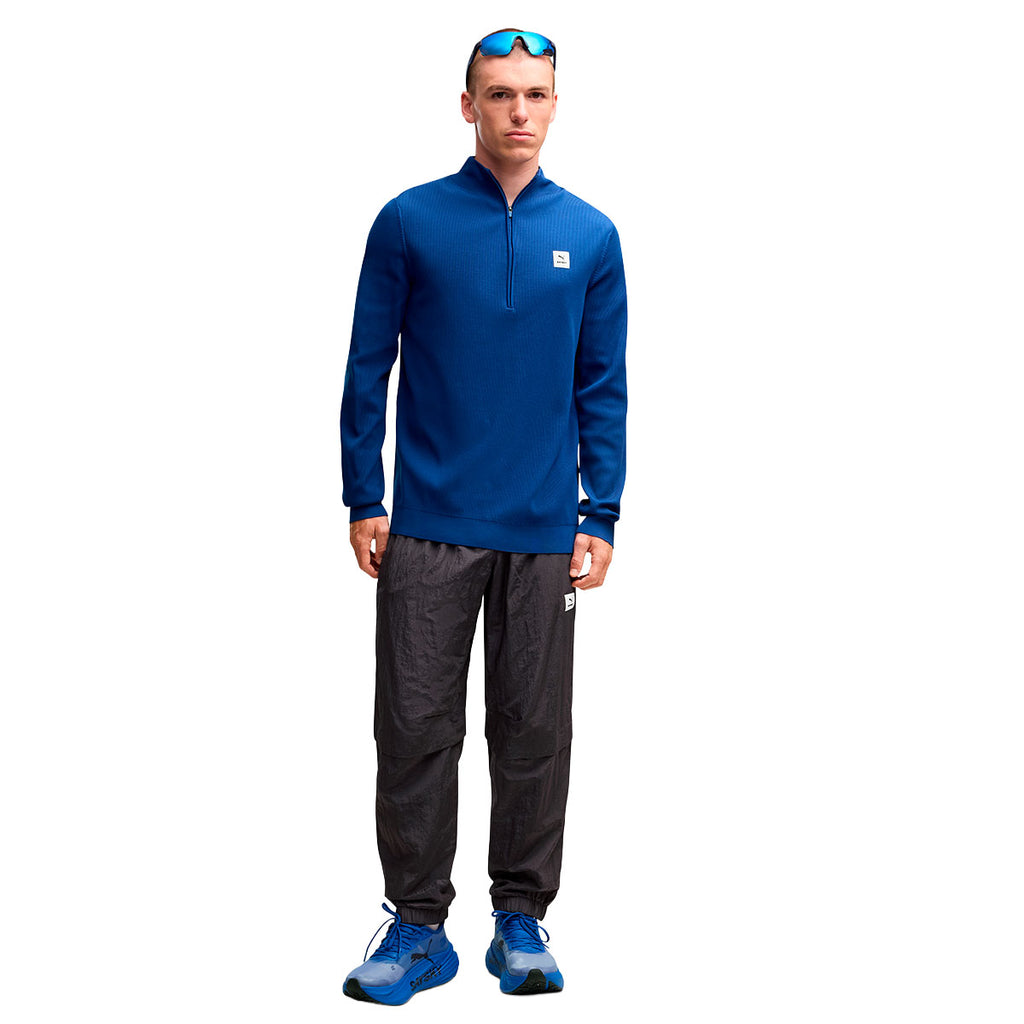 Mørkeblå Puma X SAYSKY langærmet 1/2-zip trøje til mænd
