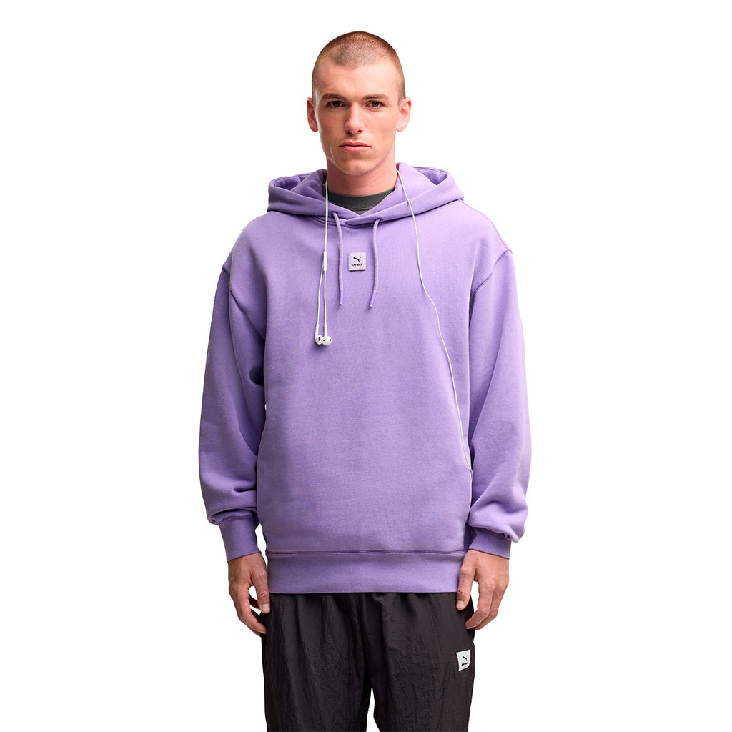 Lilla langærmet sweatshirt med hætte og snore fra Puma X SAYSKY