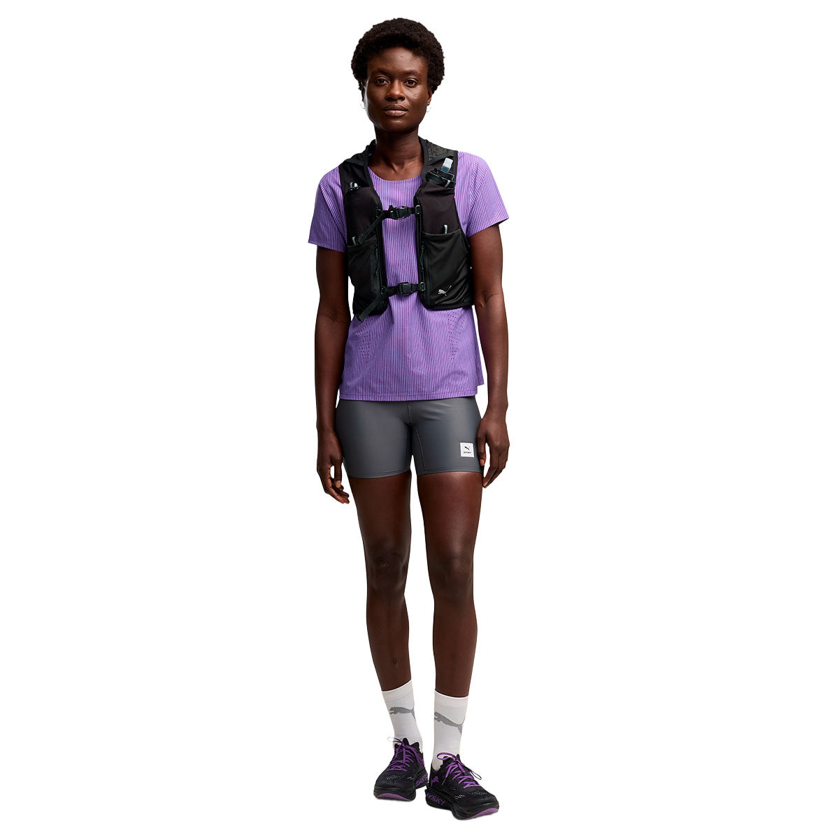 Puma x SAYSKY Ultraweave T-shirt i lilla med korte ærmer