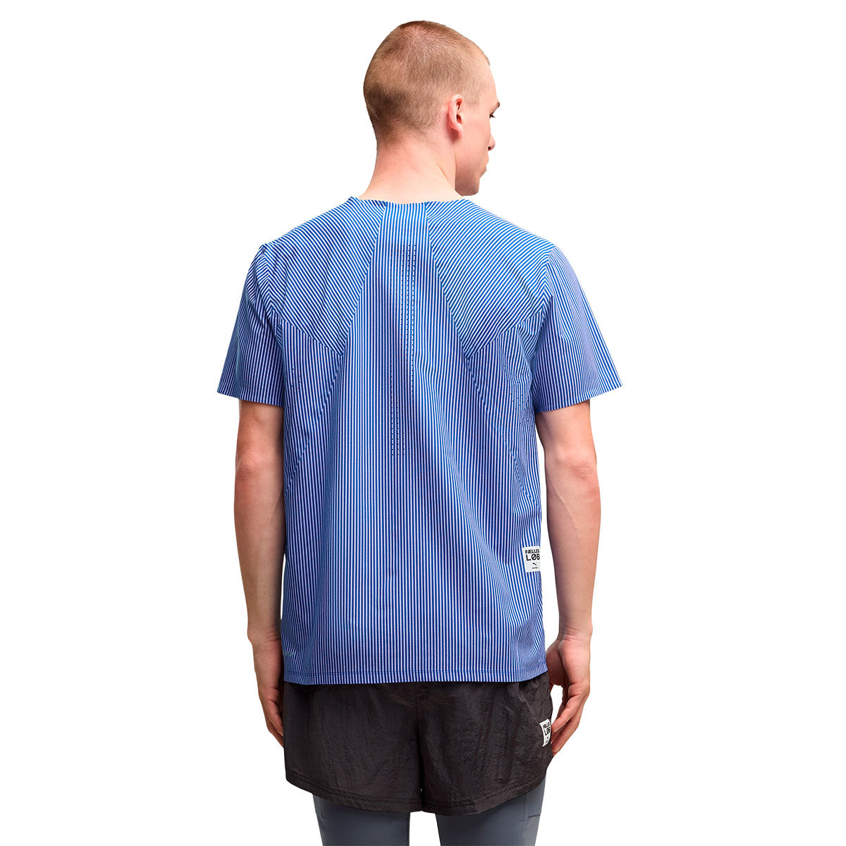 Puma x SAYSKY herre T-shirt med blå lodrette striber bagpå