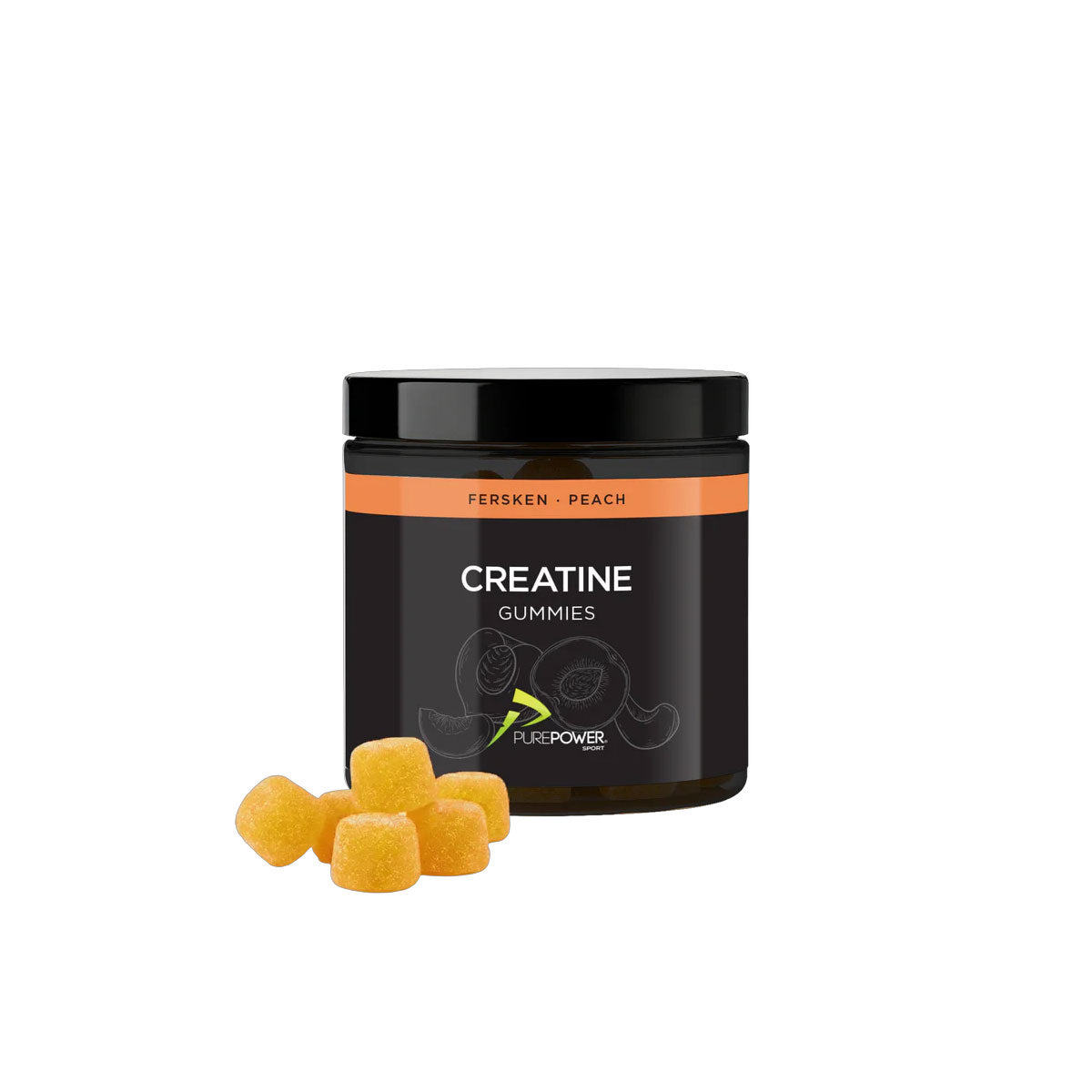 Purepower Creatine Gummies Fersken 60 stk