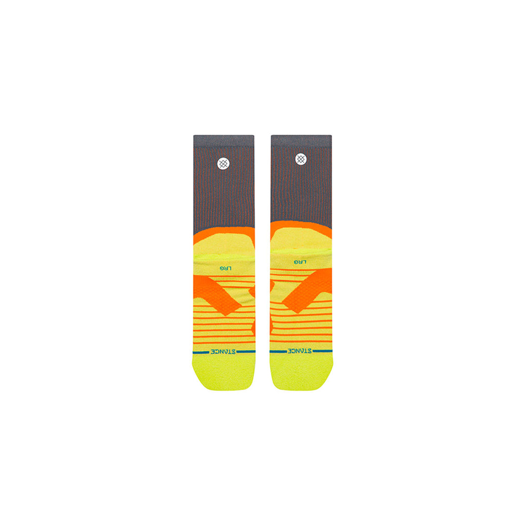 Stance Pace Light crew strømper i orange og grå med logo