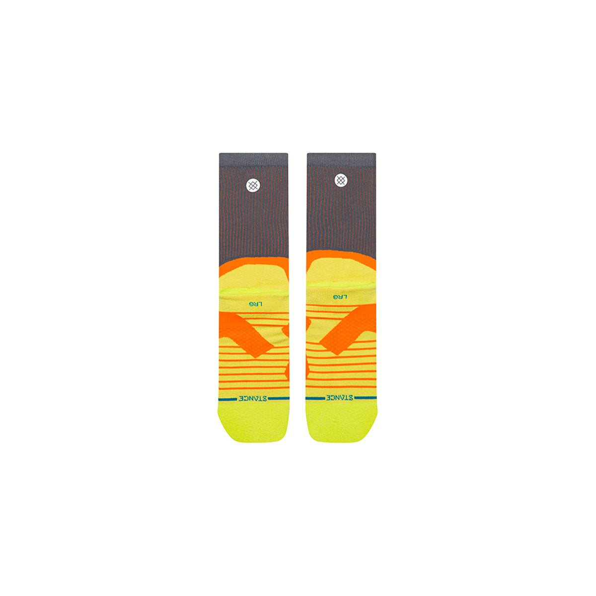 Stance Pace Light crew strømper i orange og grå med logo