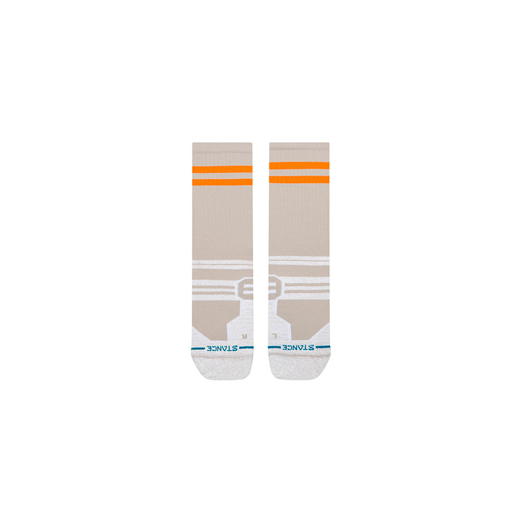 Stance Static Gripper splatter crew-strømper med orange striber
