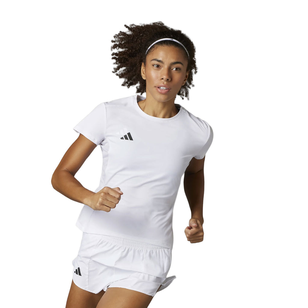 Hvid Adidas Adizero E Tee Dame til sport og træning