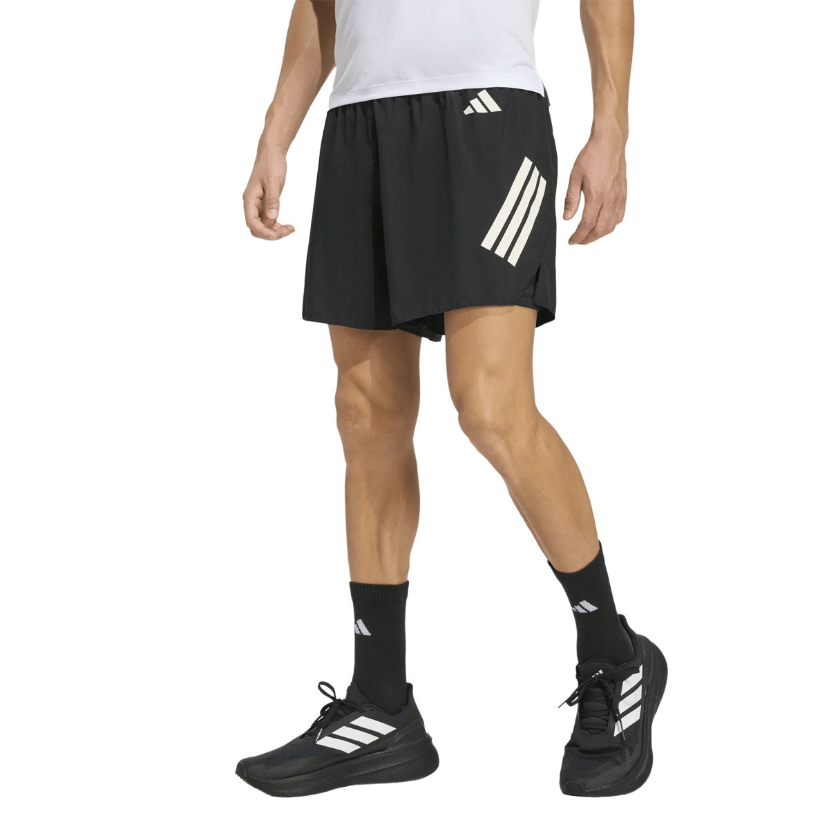 Adidas Adi365 2in1 shorts til herrer i sort med hvide detaljer