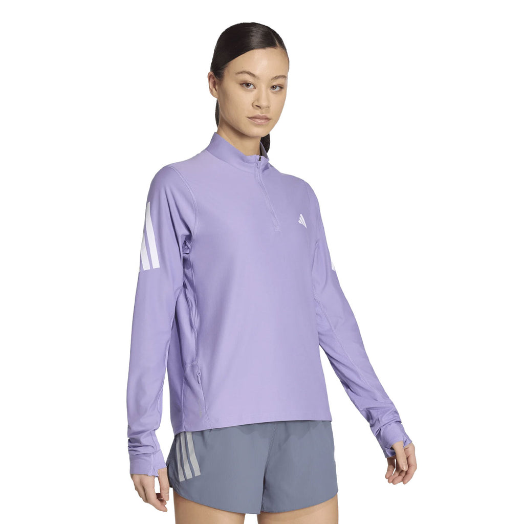 Adidas Adi365 langærmet ½ zip trøje til kvinder i lilla