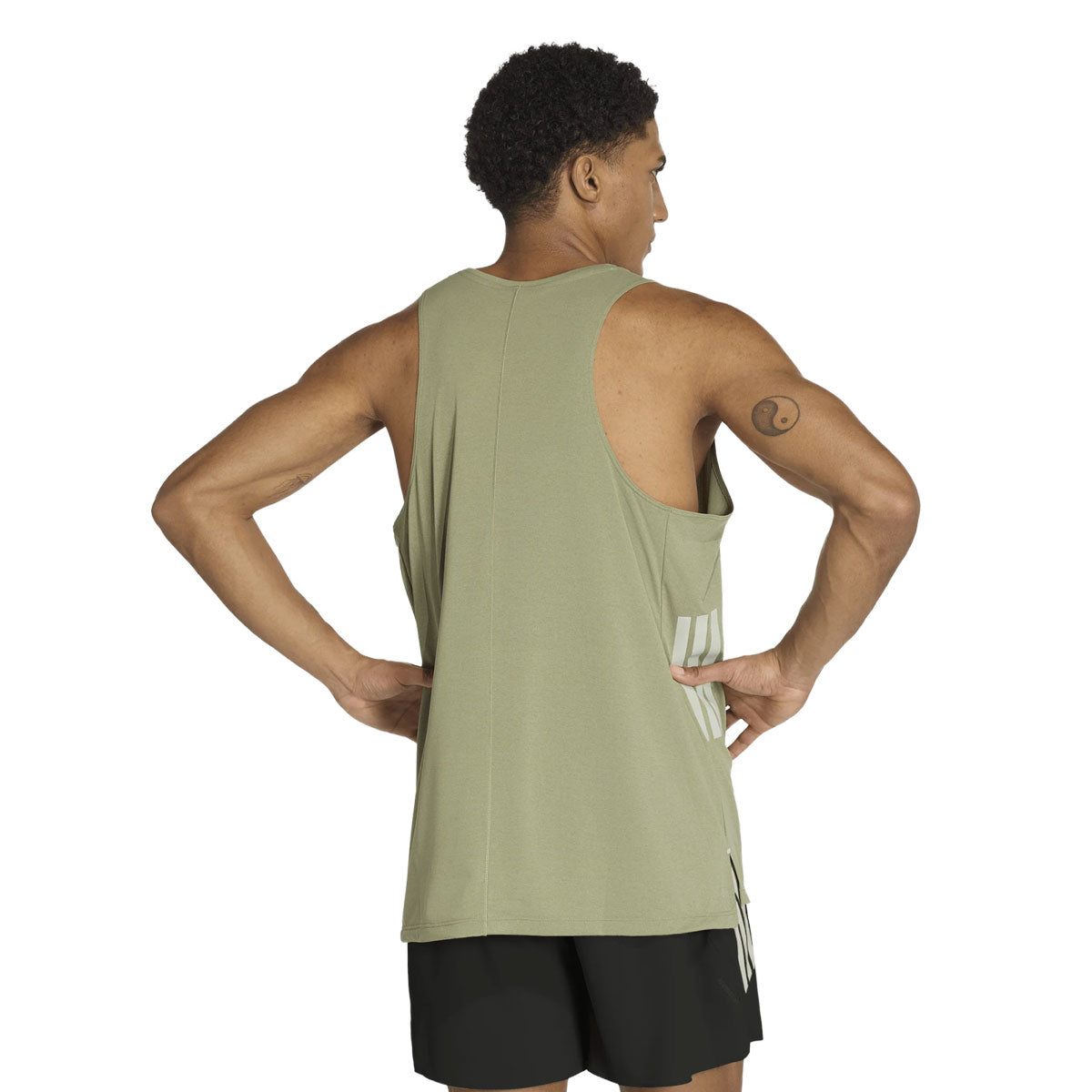 Grå Adidas Adi365 tanktop til mænd set bagfra
