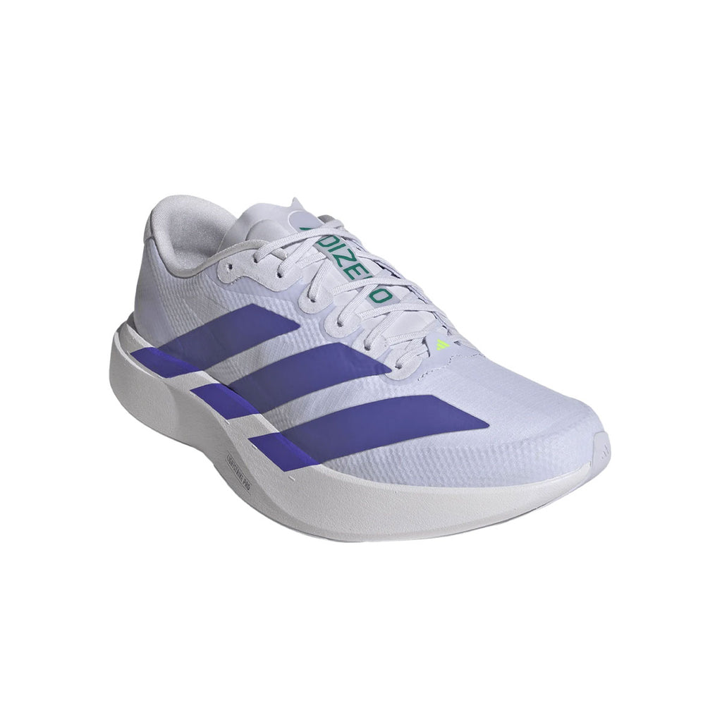 Hvid Adidas Adizero EVO SL herre løbesko med lilla detaljer
