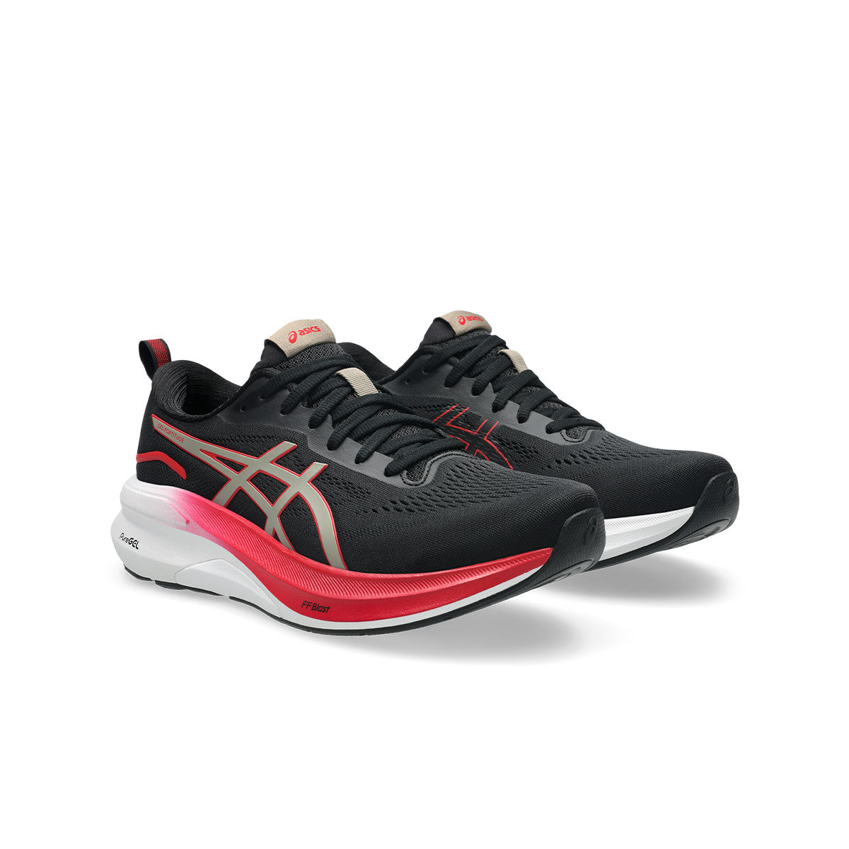 Asics Gel-Fortitude Dame løbesko i sort og rød