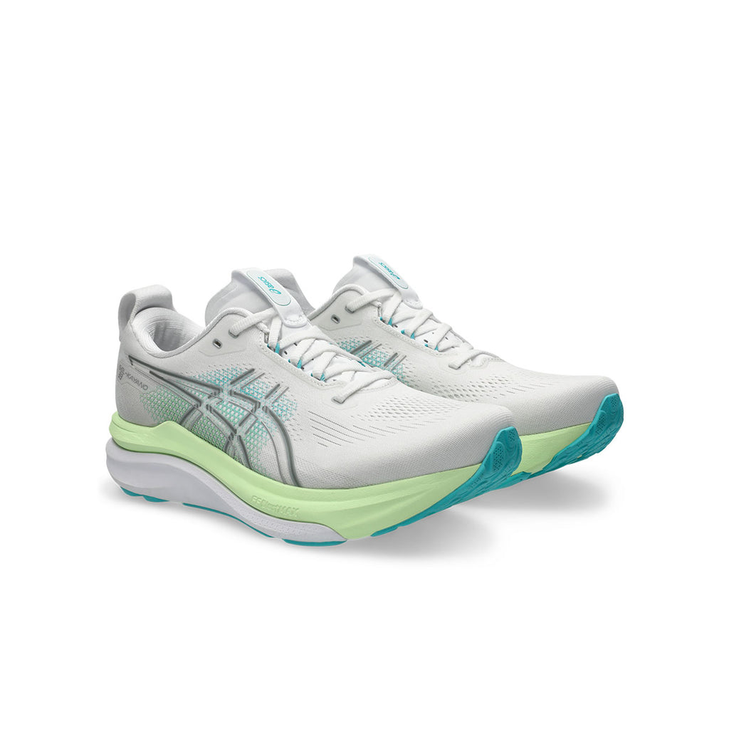 Asics Gel-Kayano 33 herre løbesko i hvid og mintgrøn