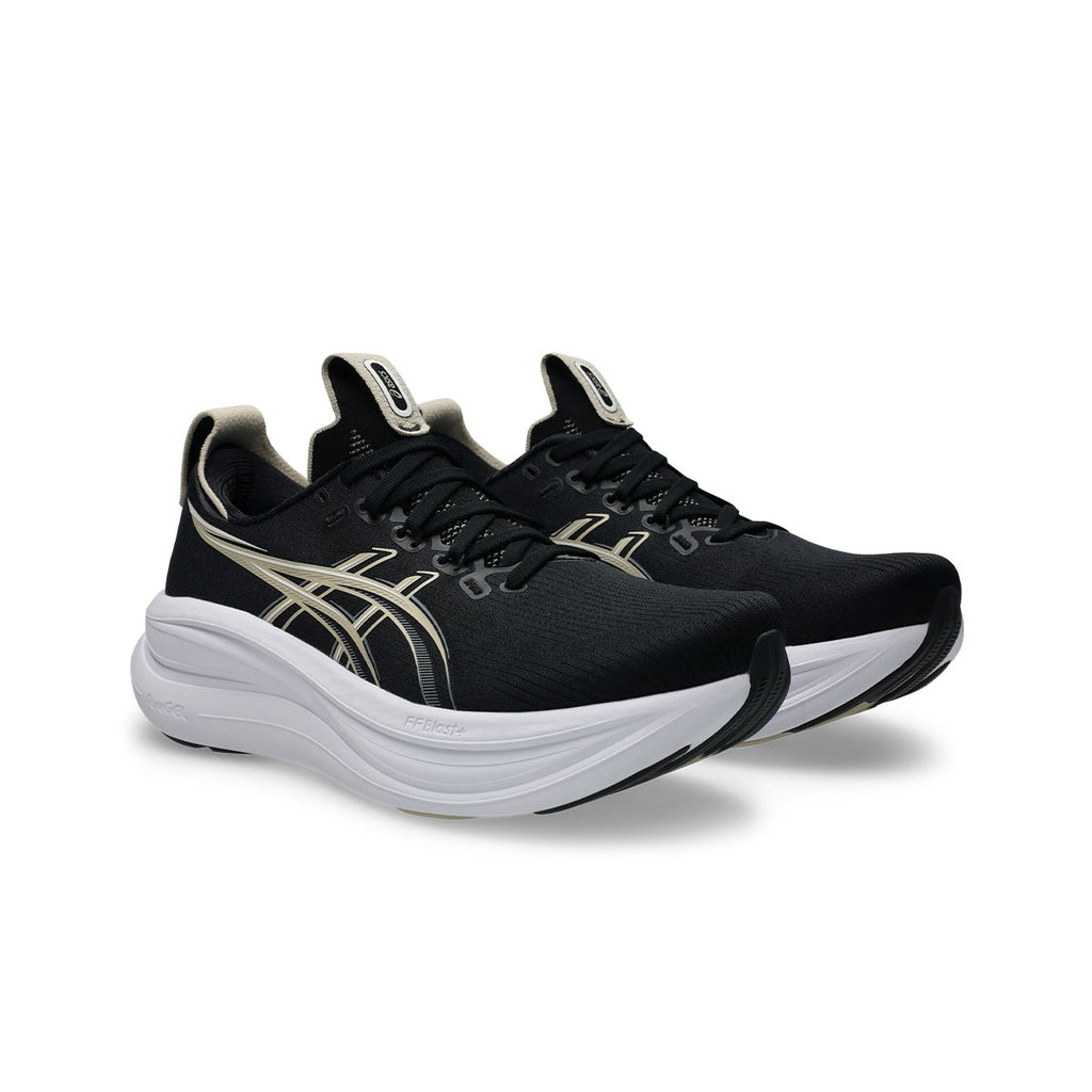 Asics Gel-Nimbus 28 herre løbesko i sort og hvid