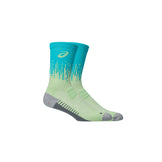 Asics Performance Run Sock Crew i grøn og blå farve