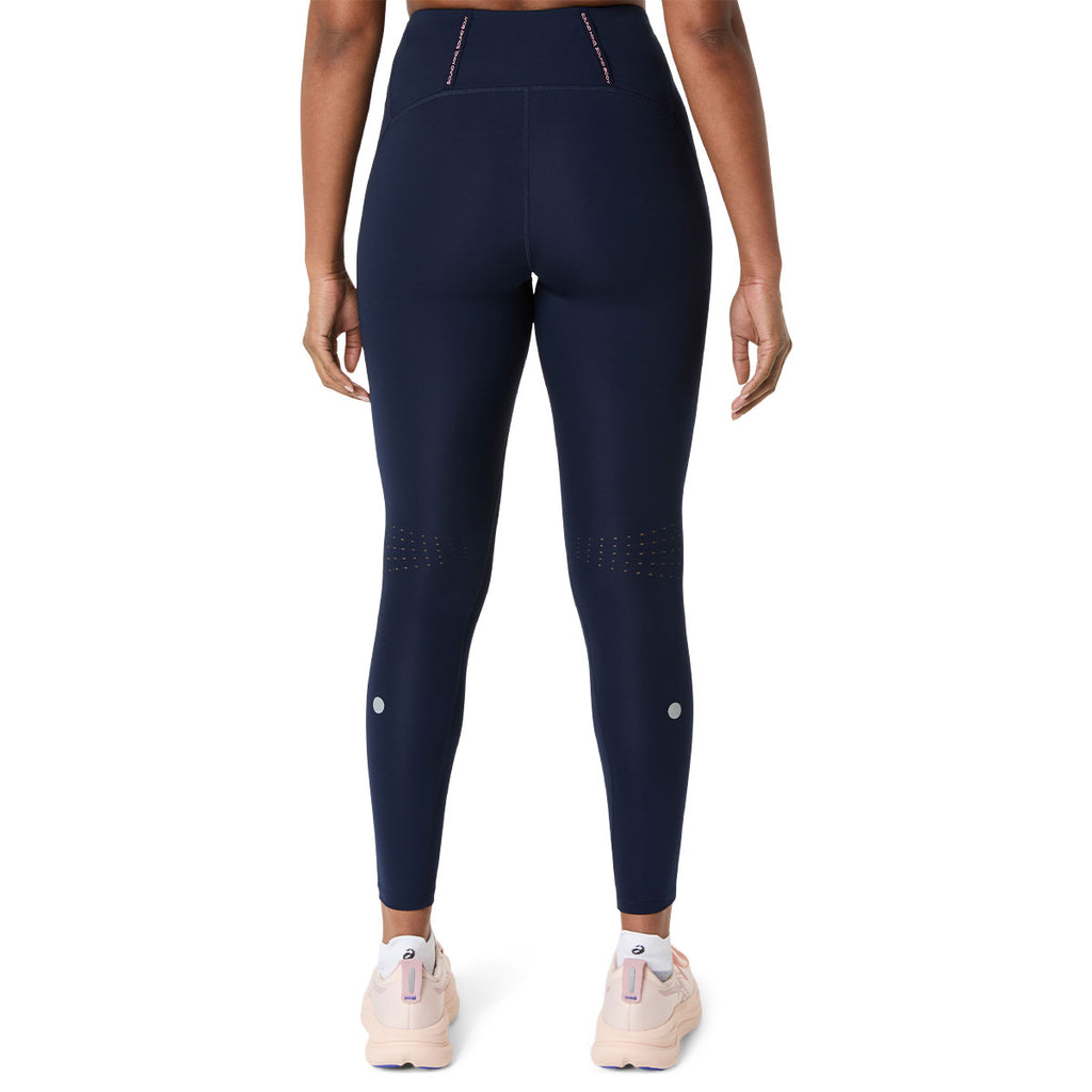Asics Road High Waist Tight til damer i mørkeblå farve