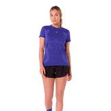 Blå ASICS Road Seamless SS T-shirt til damer