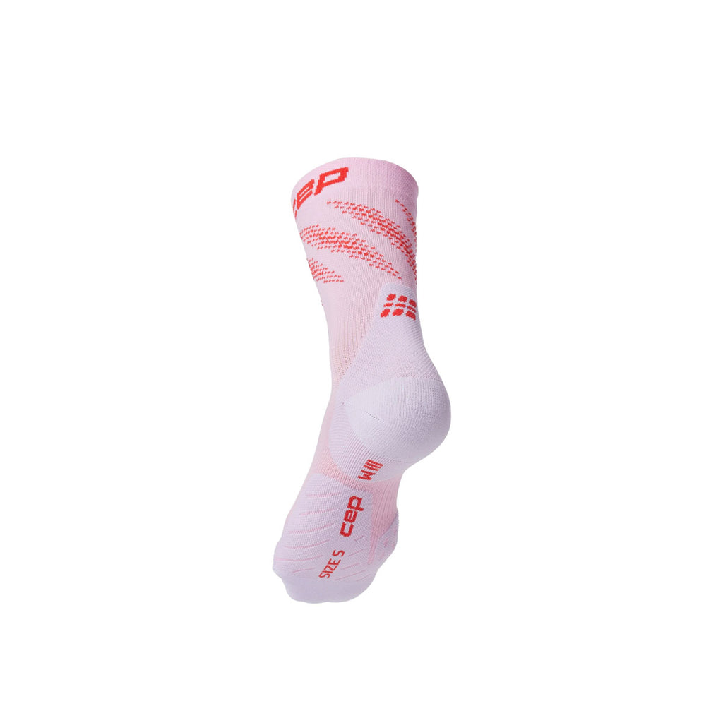 CEP Run EDT Elliptic strømper, mid cut, til kvinder, lyserød