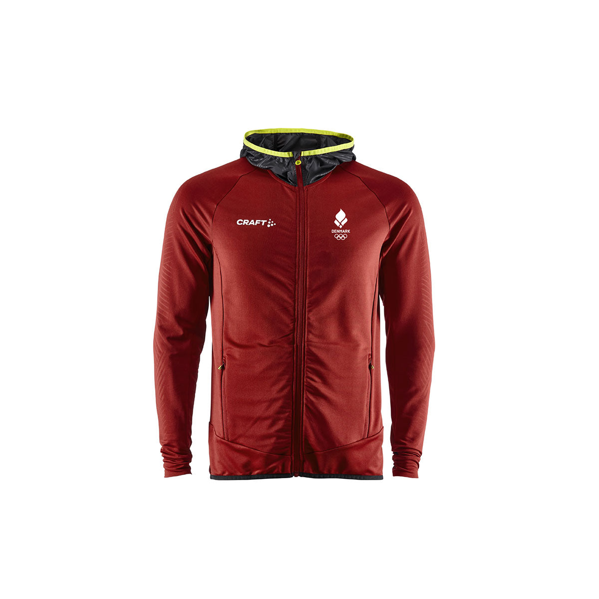 Rød Craft Extend Full Zip jakke til herrer med hætte