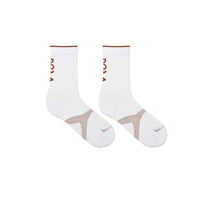 Doxa Addon crew socks i taupe med stribede detaljer