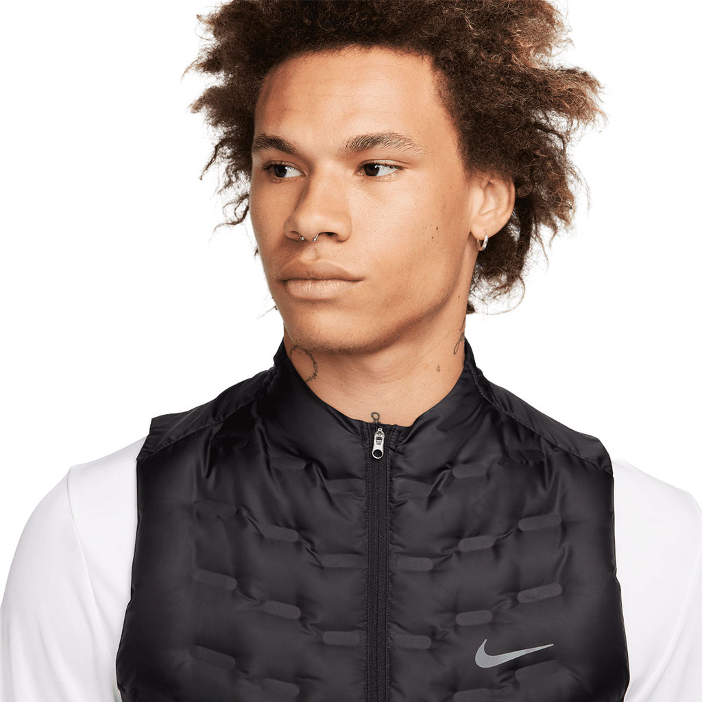 Sort Nike Therma-FIT ADV Aeroloft herrevest med lynlås og logo
