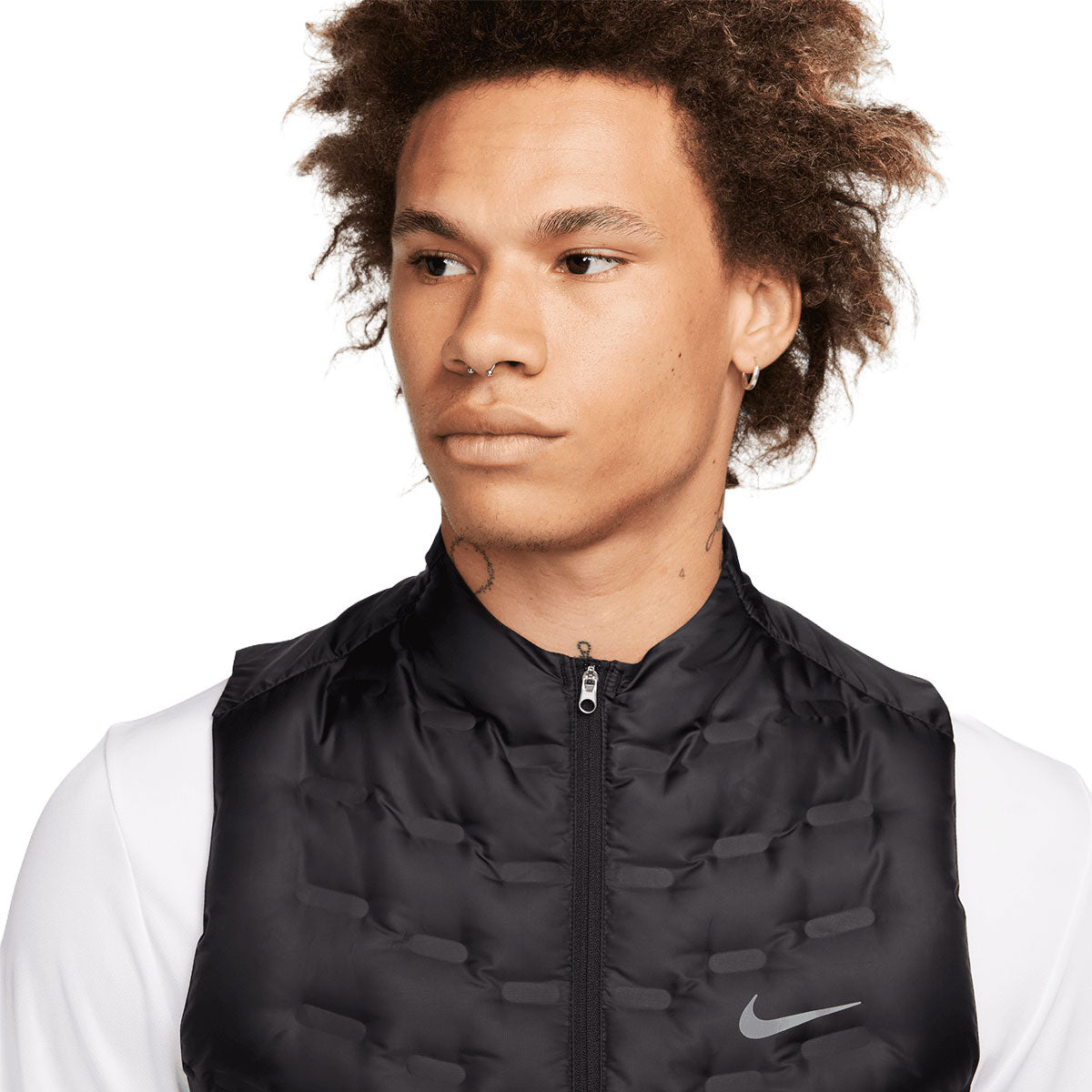 Sort Nike Therma-FIT ADV Aeroloft herrevest med lynlås og logo