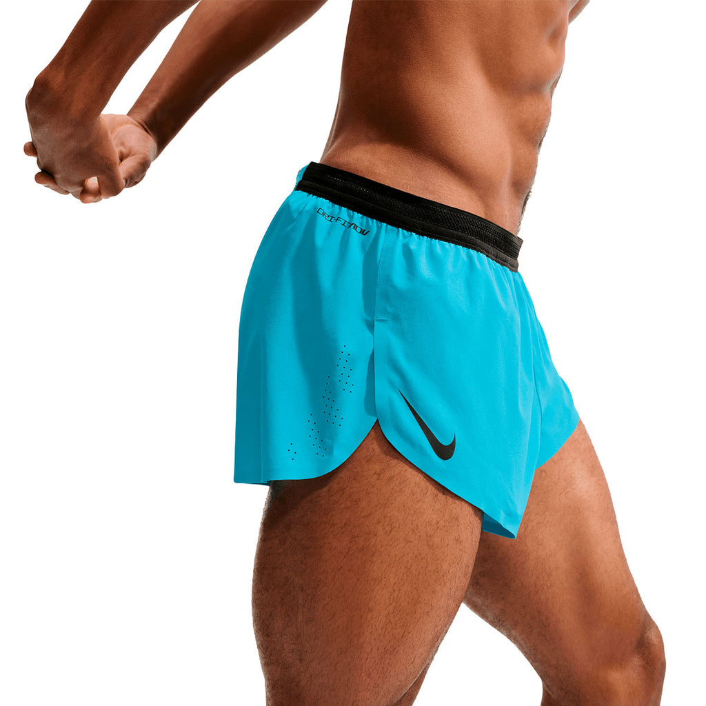 Nike AeroSwift 2 tommer herre shorts i blå med sort logo