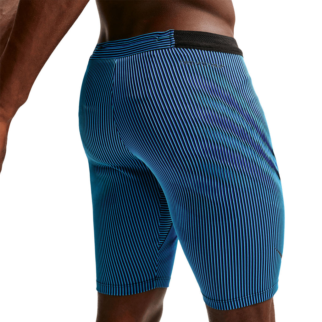 Nike Dri-FIT AeroSwift half tights i blå striber til mænd