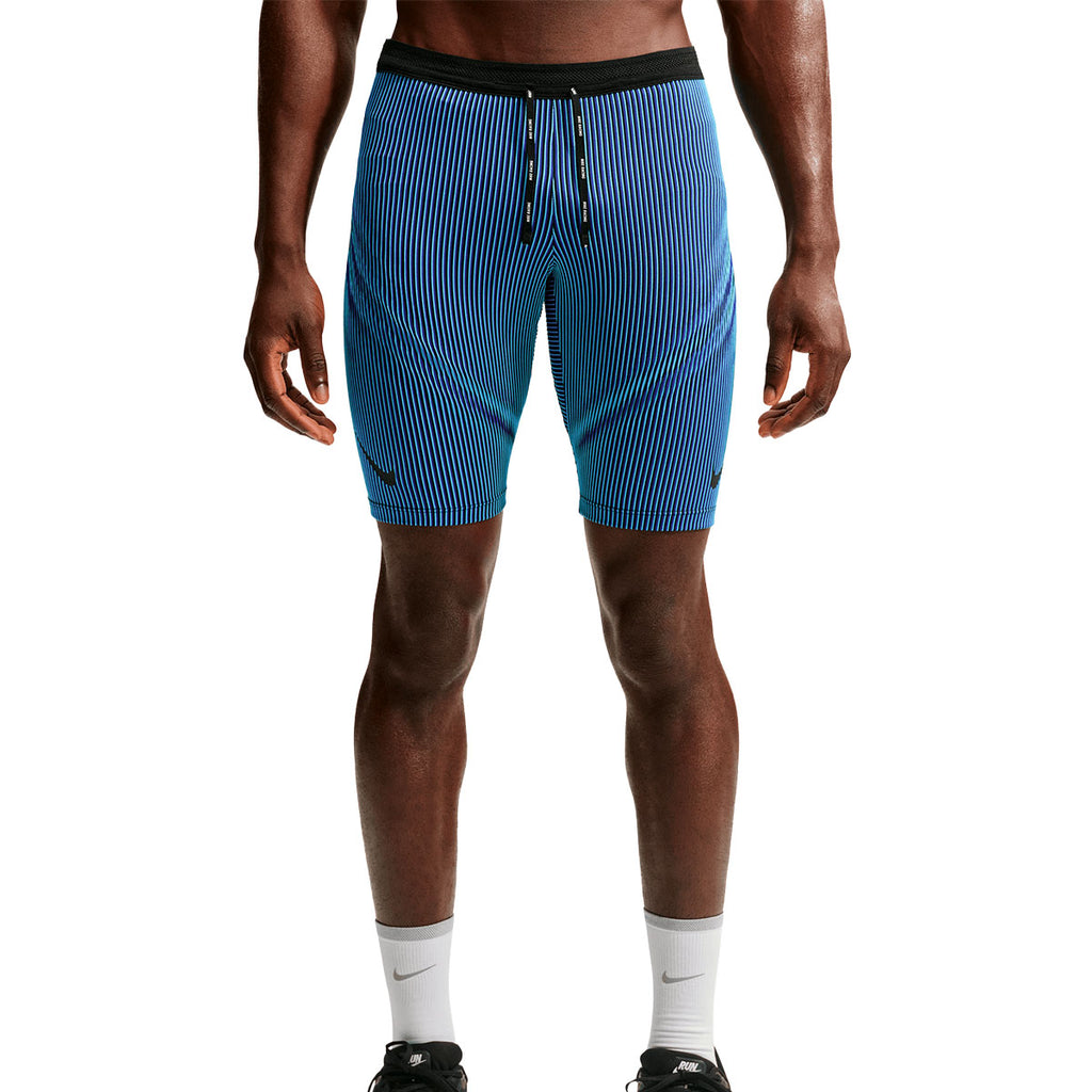 Nike Dri-FIT herre half tights med blå striber og elastisk linning