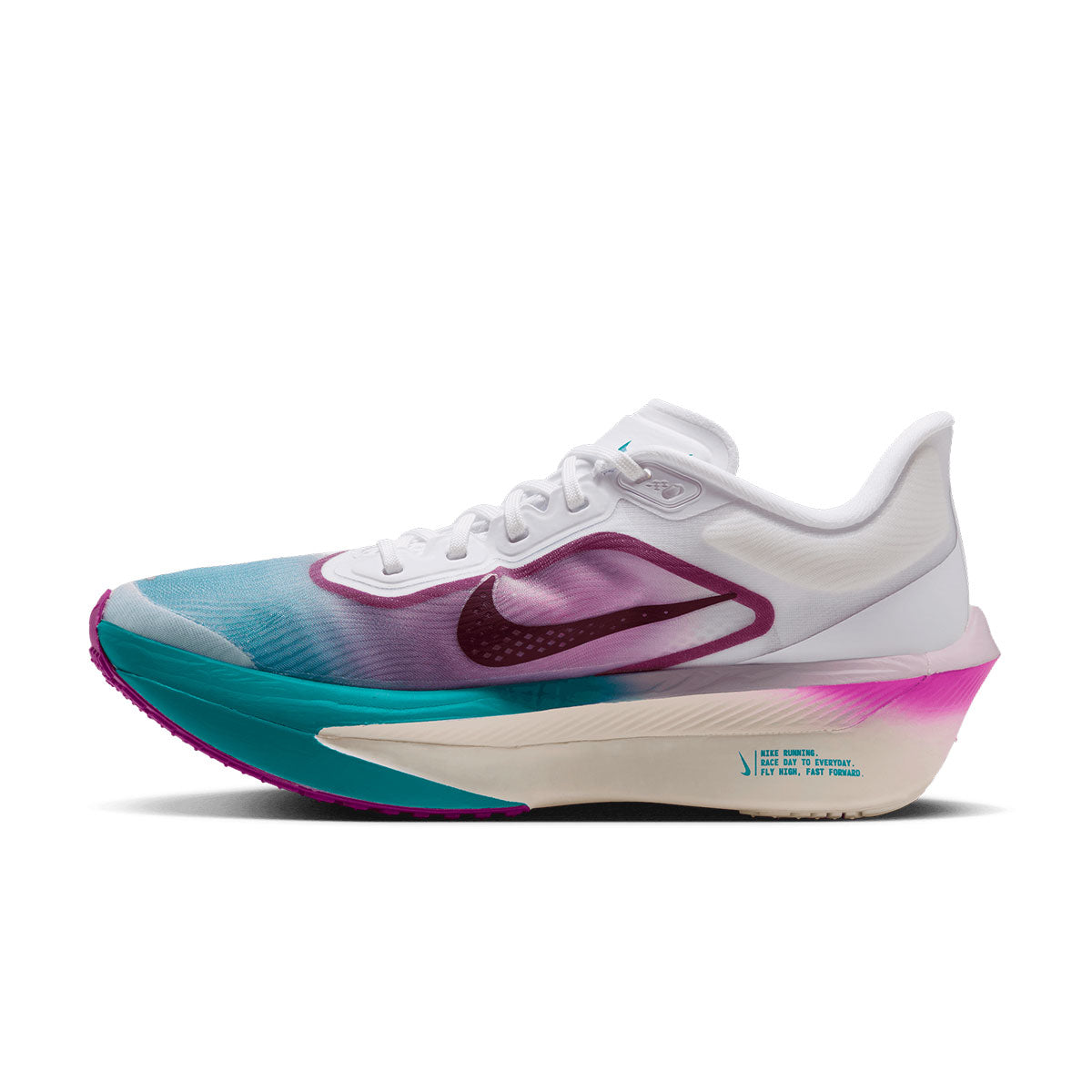 Nike Zoom Fly 6 Dame løbesko i hvid, blå og pink
