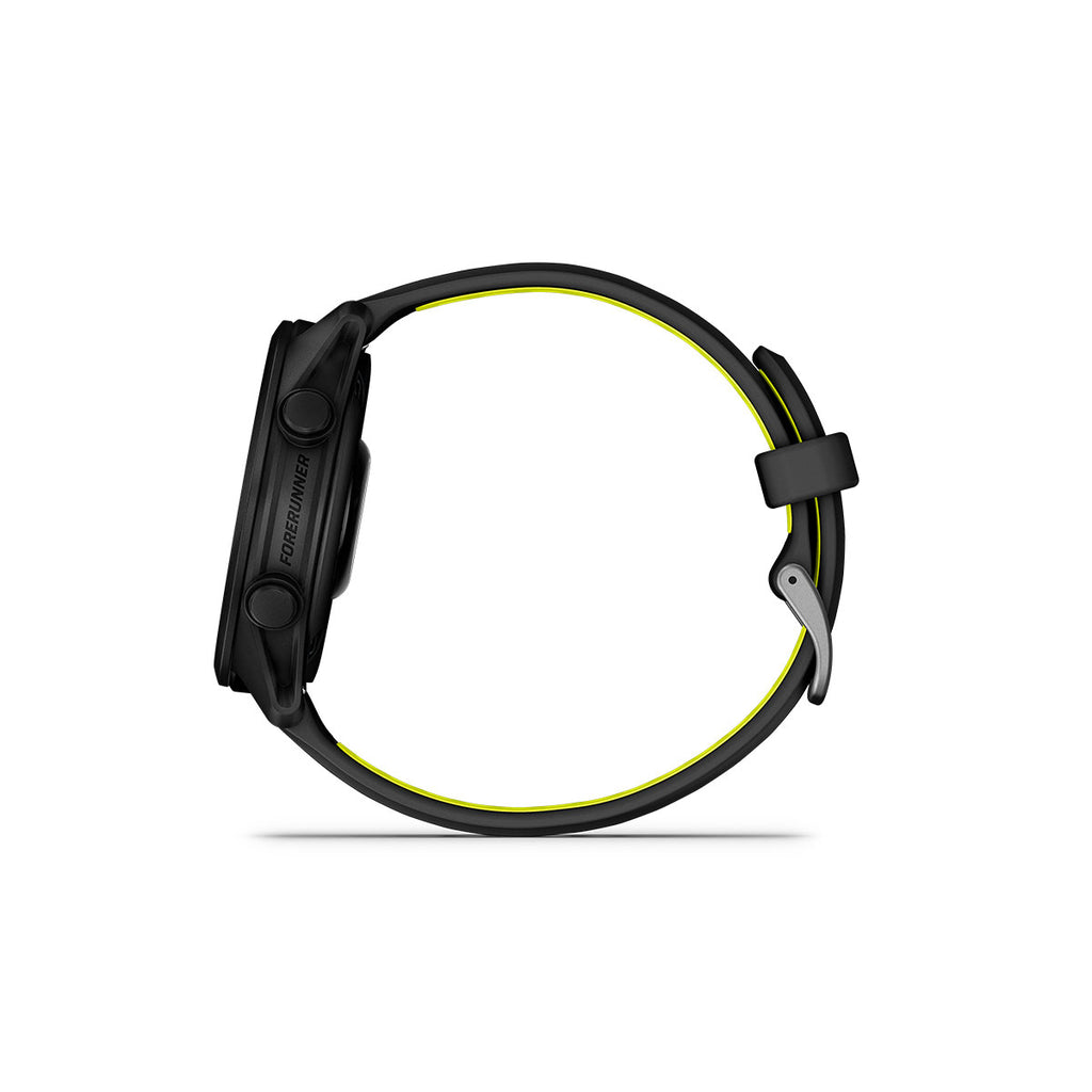 Garmin Forerunner 170 i sort og gul med justerbar rem