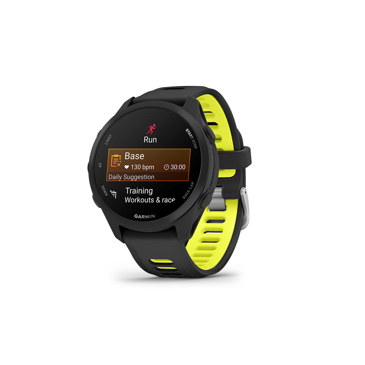 Garmin Forerunner 170 Music sort/amp gul løbeur med skærm