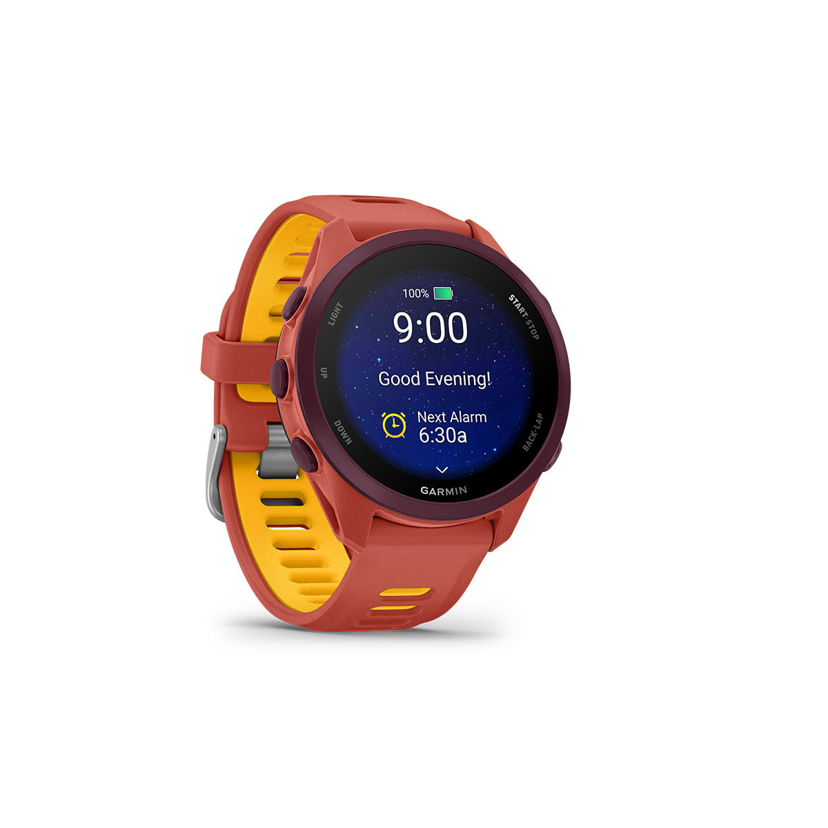 Garmin Forerunner 170 Music i rød og pink med digital urskive