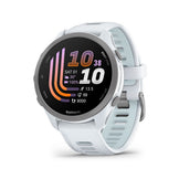 Garmin Forerunner 170 i hvid og lyseblå med digital skærm