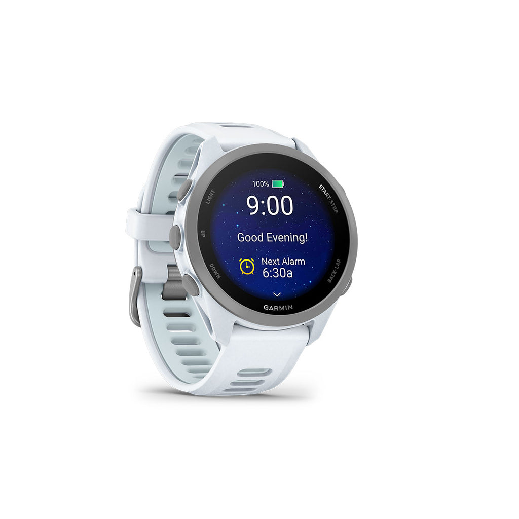 Garmin Forerunner 170 i hvid og skyblå med digital urskive
