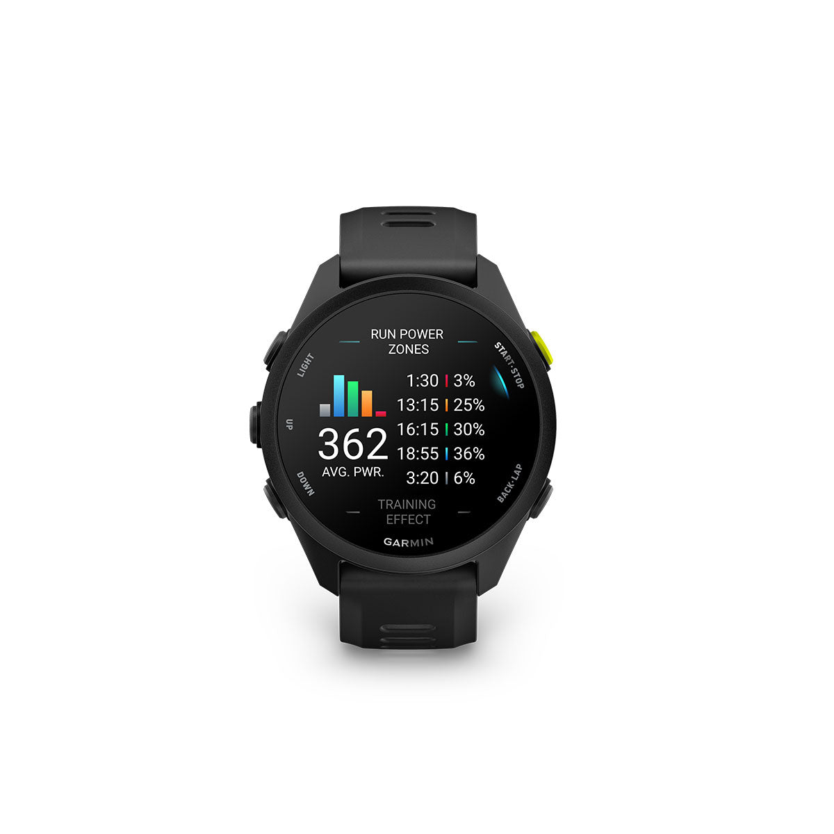 Garmin Forerunner 70 sort løbeur med farveskærm og dataanalyse