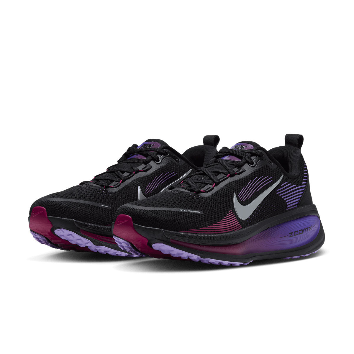 Nike Vomero 18 Dame løbesko i sort med lilla detaljer
