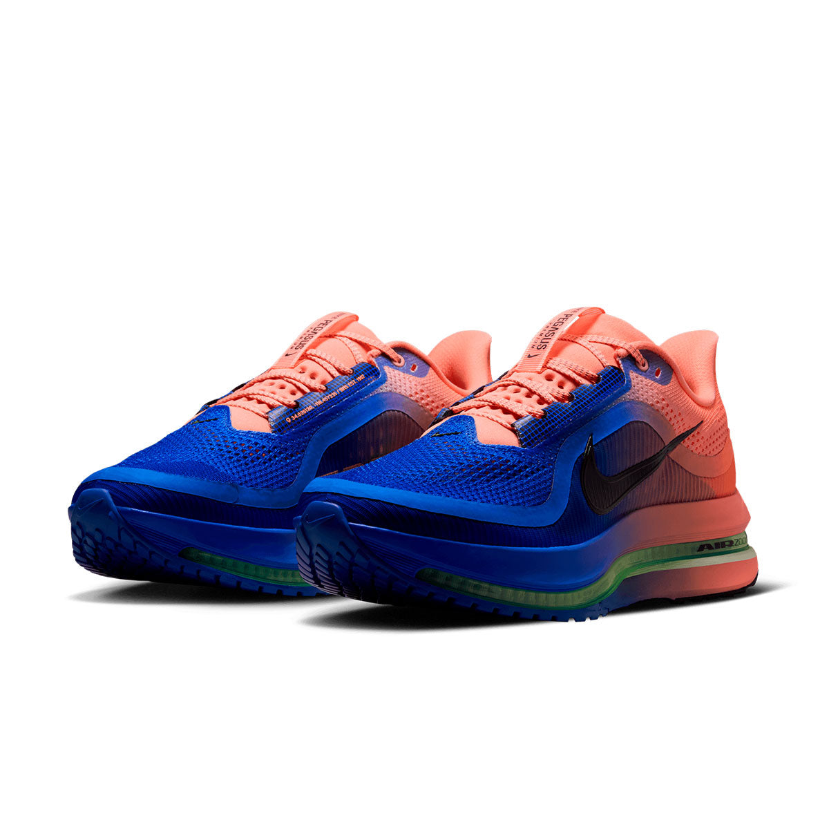 Nike Pegasus løbesko til mænd i blå og koral med snørebånd
