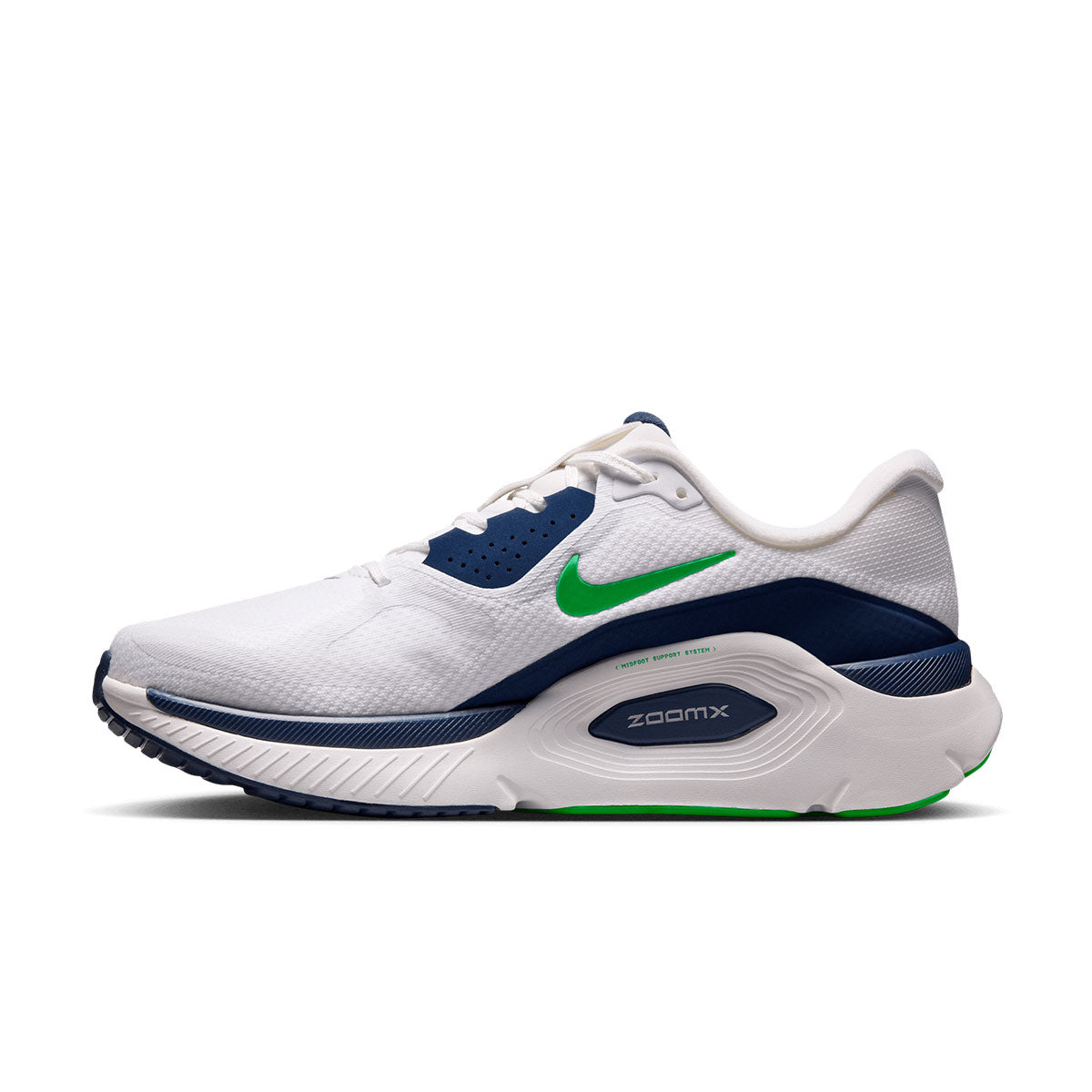 Nike Structure Plus herre løbesko med grå overdel og grøn Swoosh