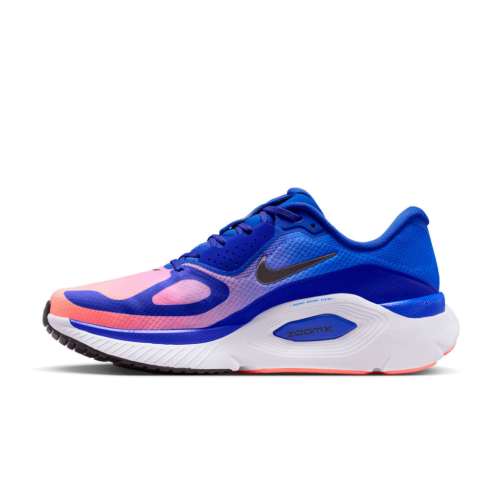 Nike Structure Plus herre løbesko i blå med pink mønster og snørebånd