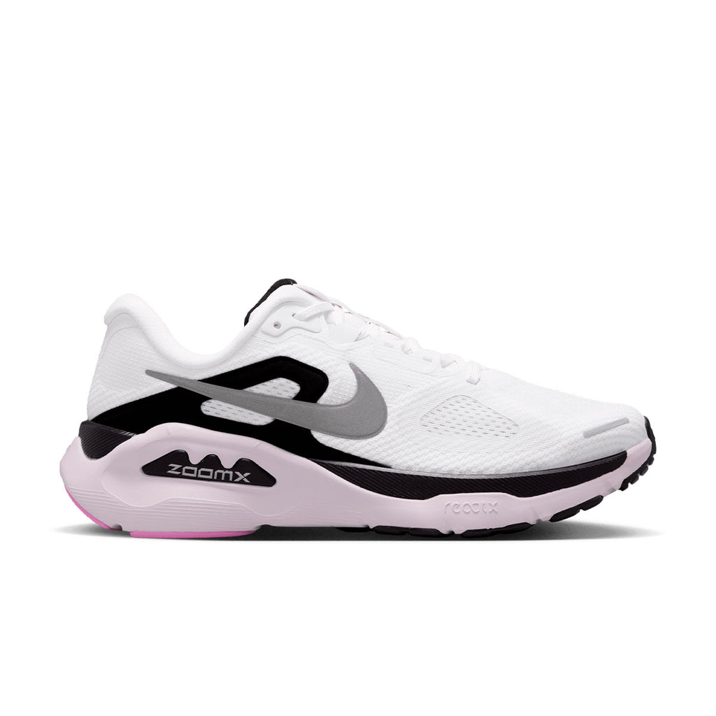 Nike Structure Plus Dame løbesko i hvid og sort med pink sål