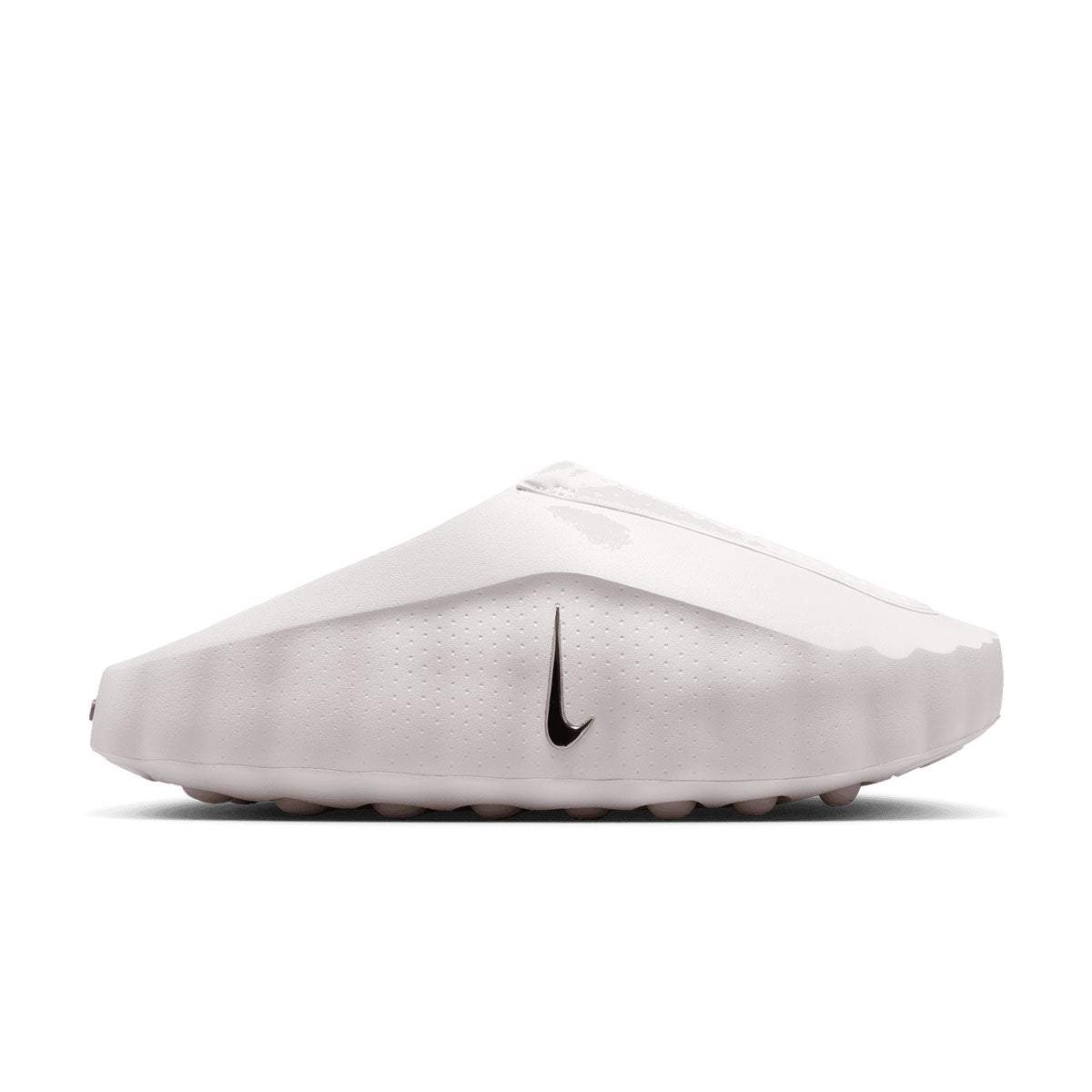 Nike Mind 001 slide sandaler med ruskindssål i hvid og sort swoosh