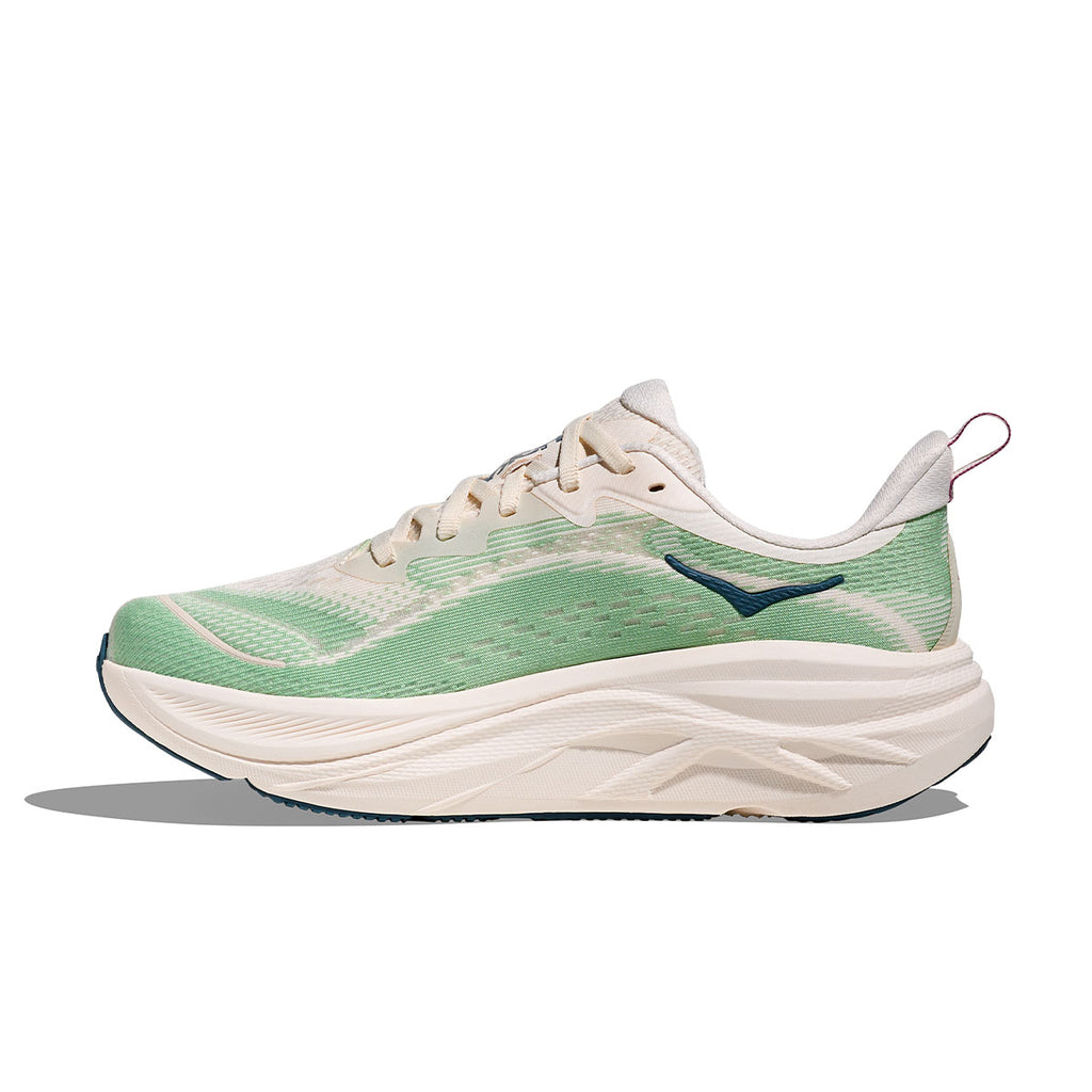Hoka Skyflow Dame løbesko i grøn og beige farve