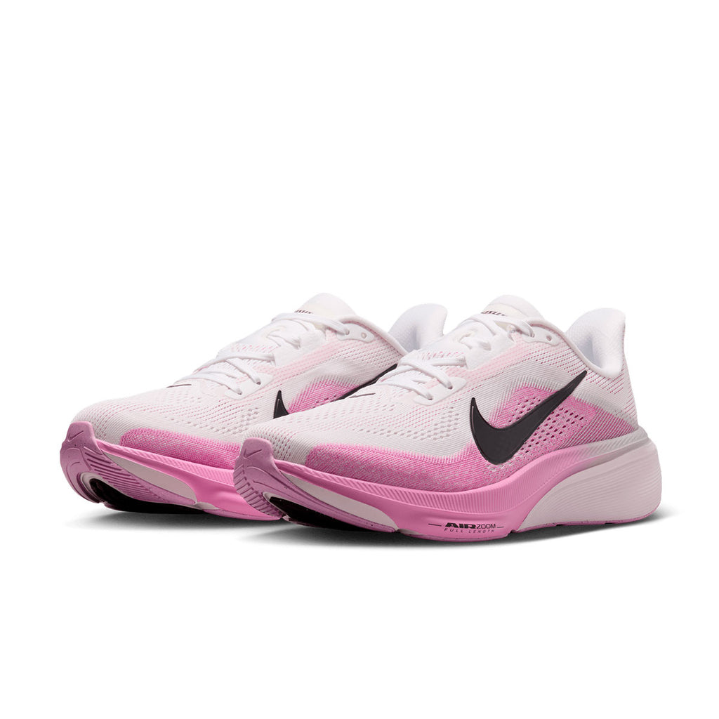 Nike Air Zoom Pegasus 42 Dame løbesko i hvid og pink med sort Swoosh